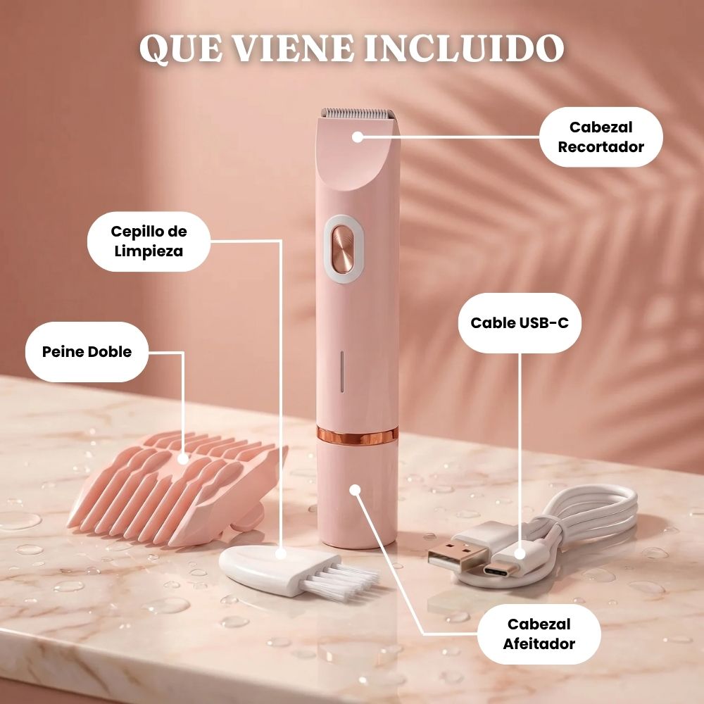 Recortadora y Afeitadora Eléctrica íntima 2 en 1